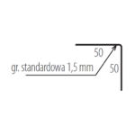 Z07 Profil L o wym. 50×50 mm (grubość 1,5 mm)